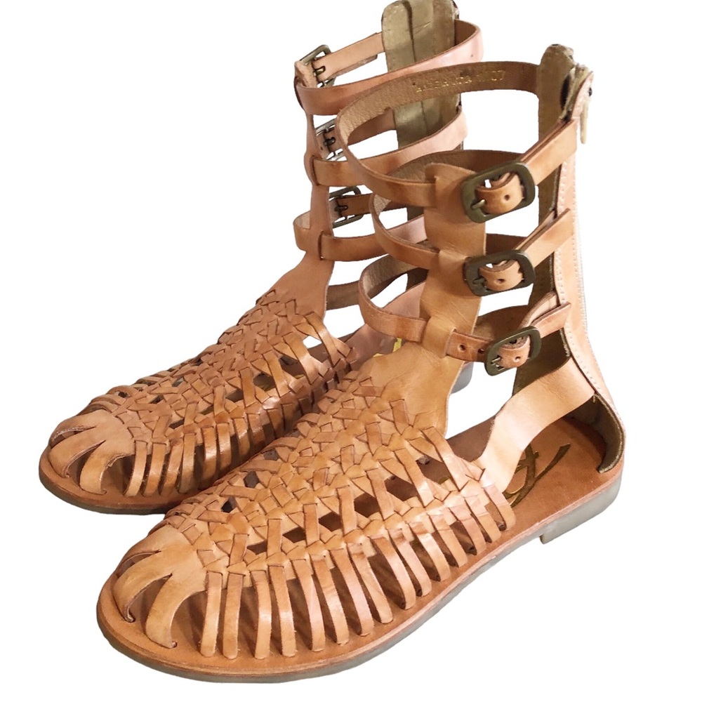 Rebels Gladiator Huarache  woven leather sandals closed toe 7